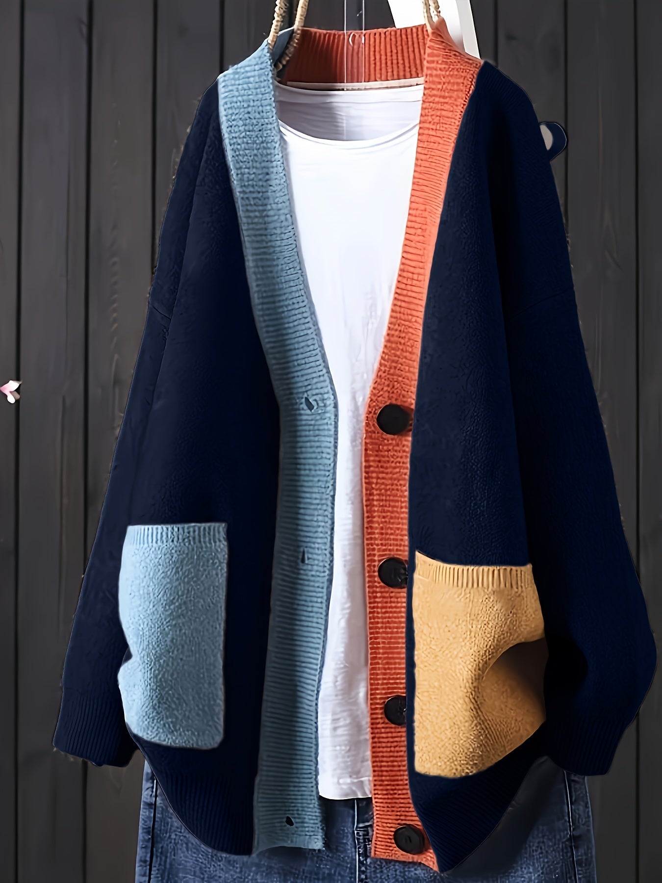 Kristensen ™ | Afslappet Farverig Cardigan