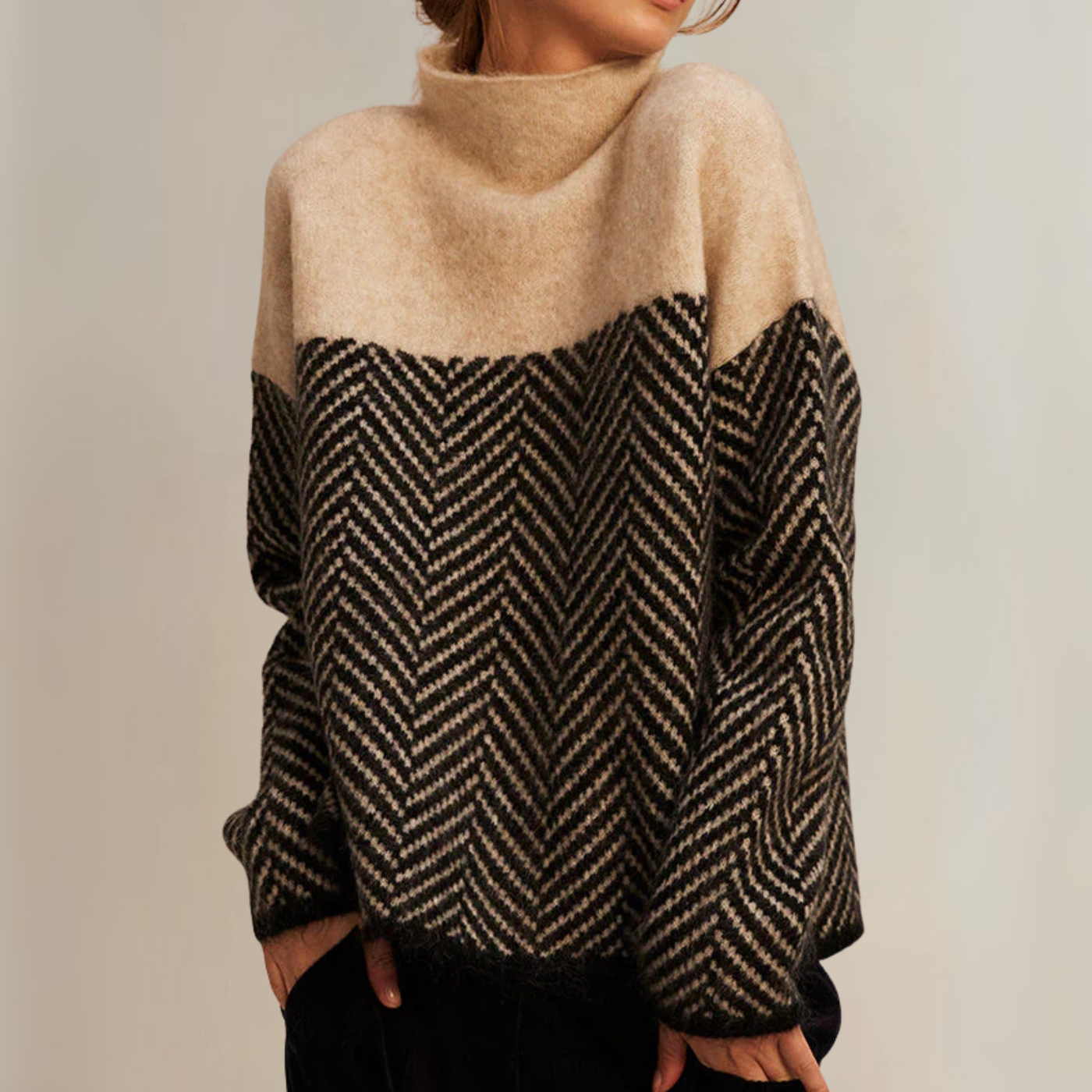 Kristensen ™ | Bomulds-rullekravesweater