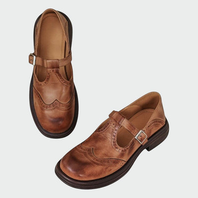 Kristensen ™ | Elegante læder-Mary Janes