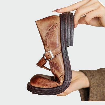 Kristensen ™ | Elegante læder-Mary Janes