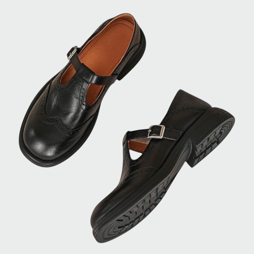 Kristensen ™ | Elegante læder-Mary Janes