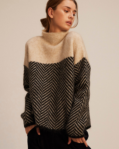 Kristensen ™ | Bomulds-rullekravesweater