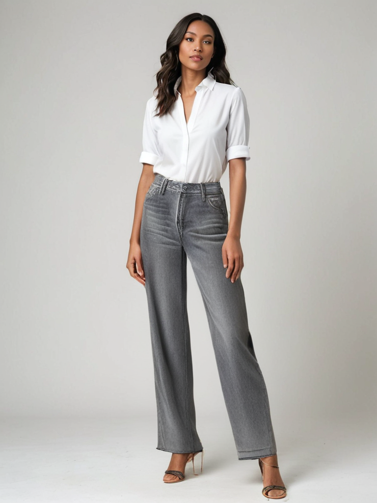 Kristensen ™ | Grå Udstillet Jeans
