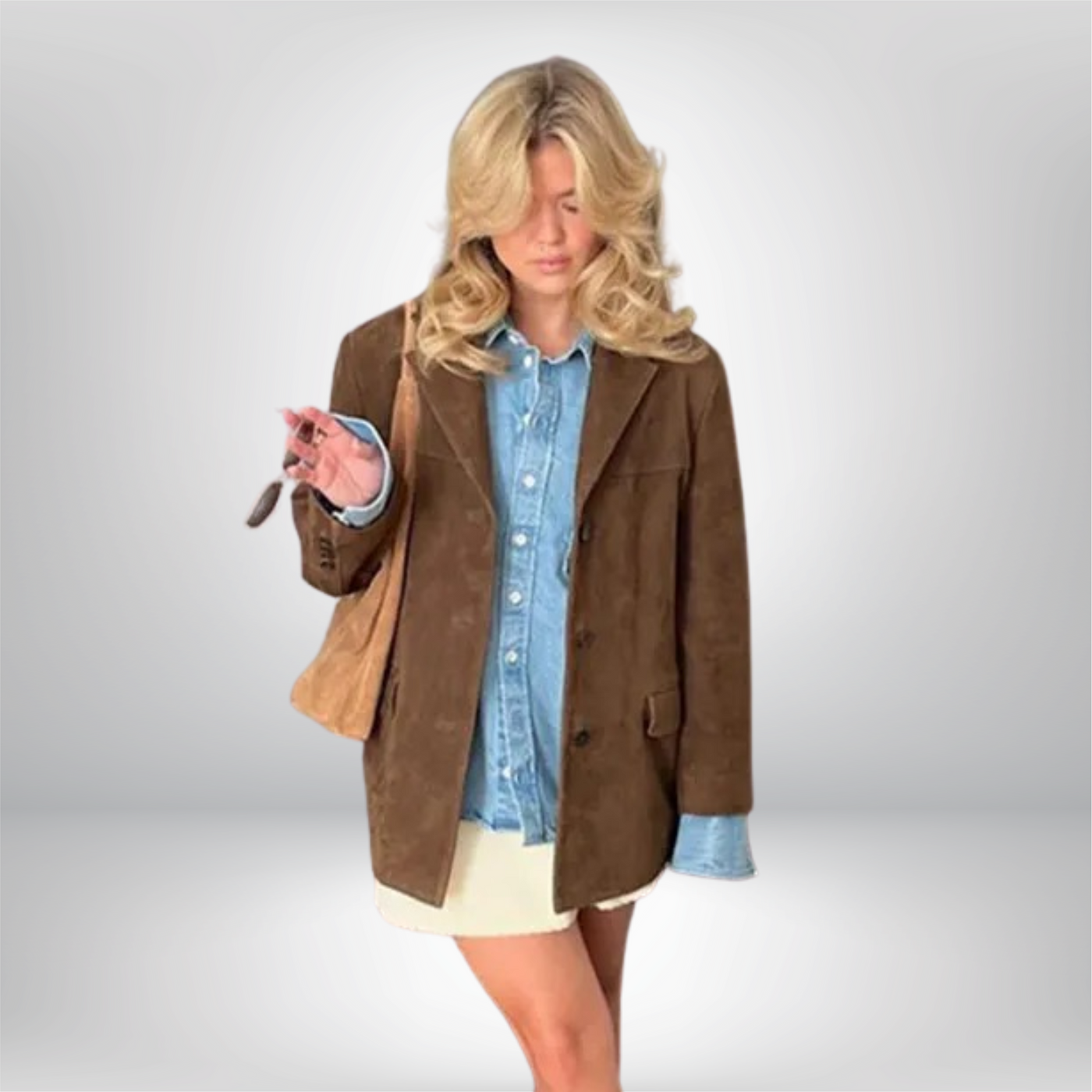 Kristensen ™ | Mira oversize trenchcoat i luksuriøst ruskindslook