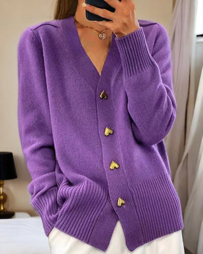 Kristensen ™ | Elegant Strikket Cardigan med Knapper
