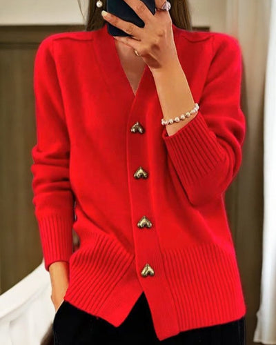 Kristensen ™ | Elegant Strikket Cardigan med Knapper
